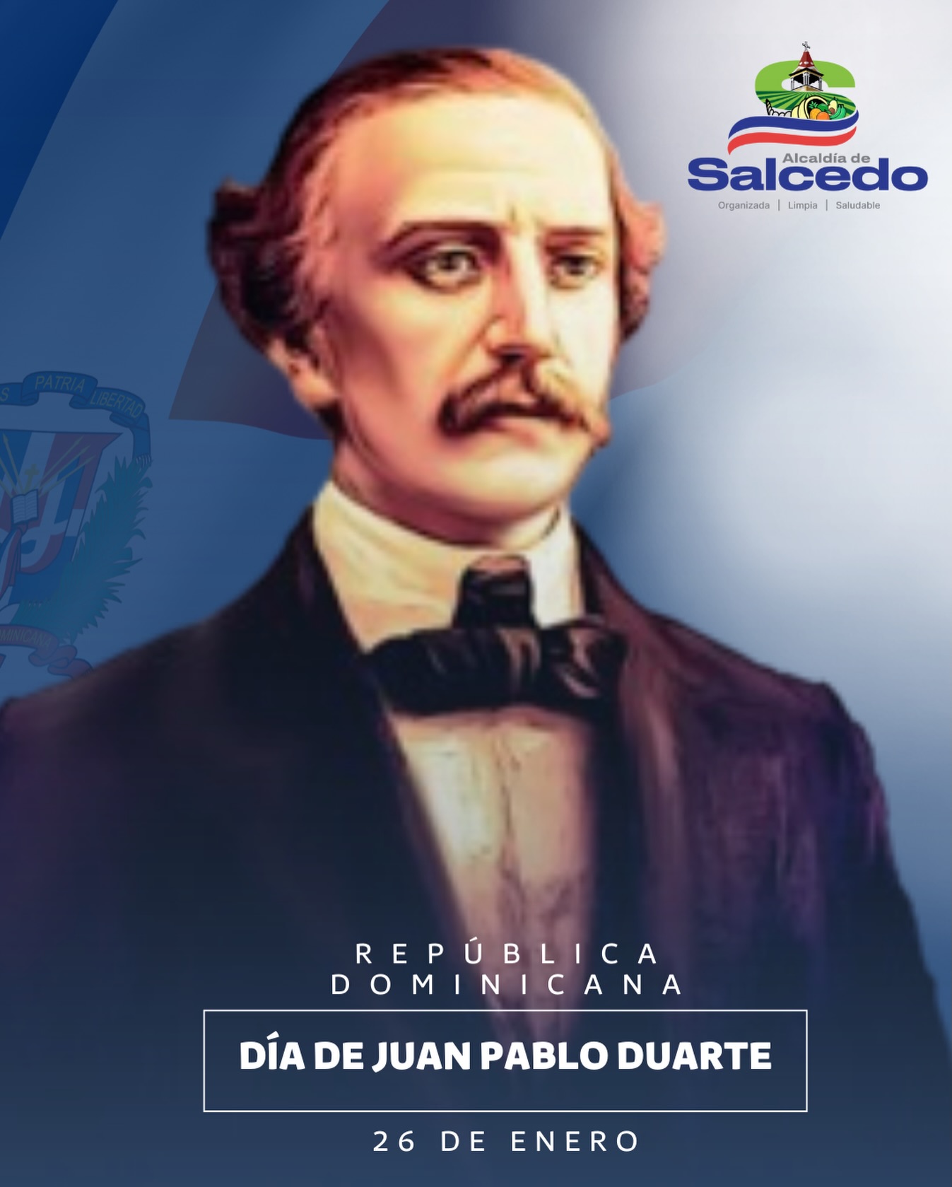Juan Pablo Duarte, padre de la Patria y símbolo eterno de libertad y soberanía.